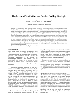 Displacement Ventilation and Passive Cooling Strategies