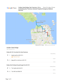 Drive 9.6 miles, 30 min Golden Gate Bridge, San Francisco, CA to