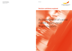 Decision usefulness explored &ndash; An investigation of capital market