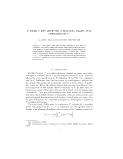 A WEAK L2 ESTIMATE FOR A MAXIMAL DYADIC SUM
