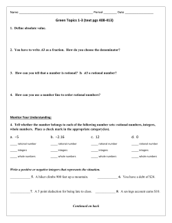 Green Topics 1-3