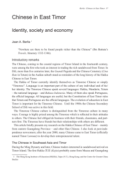 Chinese in East Timor