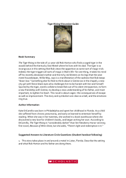 Tiger Rising Discussion Guide Book Summary The Tiger Rising is