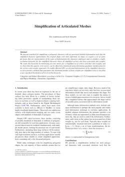 Simplification of Articulated Meshes - faculty.cs.tamu.edu