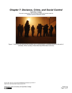 Chapter 7: Deviance, Crime, and Social Control