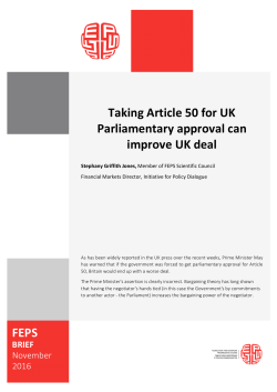 Taking Article 50 for UK Parliamentary approval can improve UK deal