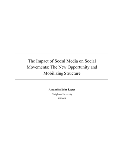 The Impact of Social Media on Social Movements
