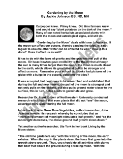 Gardening by the Moon