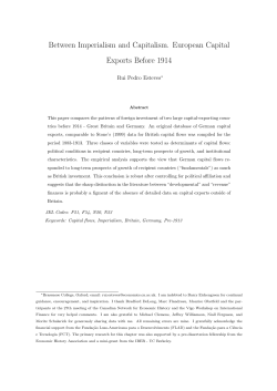 Between Imperialism and Capitalism. European Capital Exports