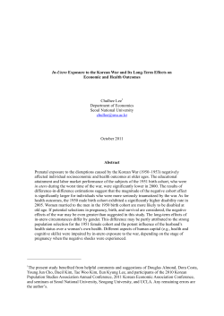 In-Utero Exposure to the Korean War and Its