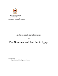 Presentation of Egypt: Panafrican Conf for Chairmen of National