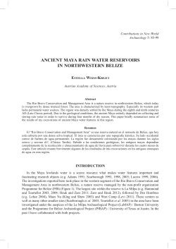 ancient maya rain water reservoirs in northwestern belize