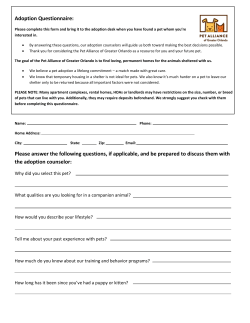 Adoption Questionnaire: Please answer the following questions, if