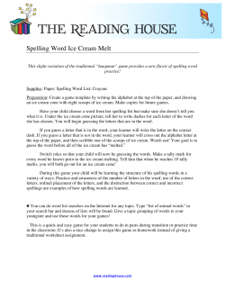Spelling Word Ice Cream Melt