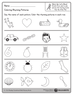 Name Coloring Rhyming Pictures