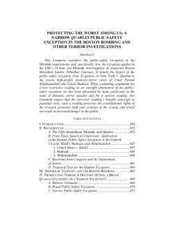 Protecting the Worst Among Us: A Narrow Quarles Public