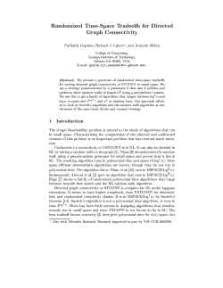 Randomized Time-Space Tradeoffs for Directed Graph Connectivity