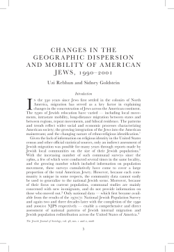 changes in the geographic dispersion and mobility of american jews