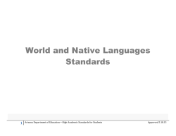 Arizona`s World and Native Languages Standards