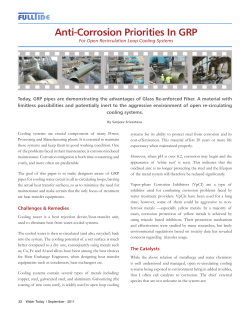 Anti-Corrosion Priorities In GRP