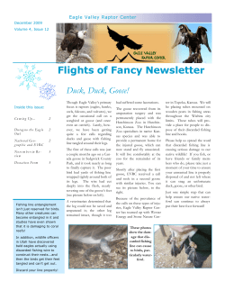 December 2009 - Eagle Valley Raptor Center