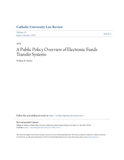 A Public Policy Overview of Electronic Funds Transfer Systems