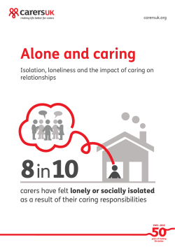 Alone and caring - BANES Carers Centre