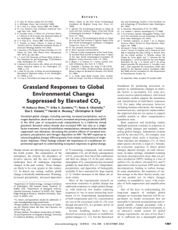 Grassland Responses to Global Environmental