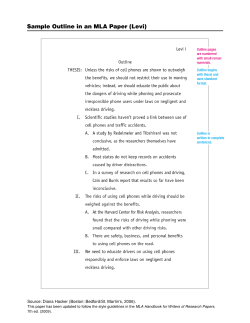 MLA Sample Outline - Mountain View College