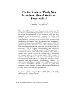 The Intricacies of Partly New Inventions: Should We Grant