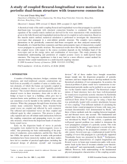 A study of coupled flexural-longitudinal wave motion in
