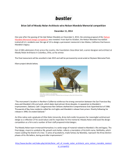 Brian Sell of Moody Nolan Architects wins Nelson Mandela