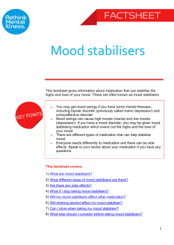 Mood stabilisers - Rethink Mental Illness