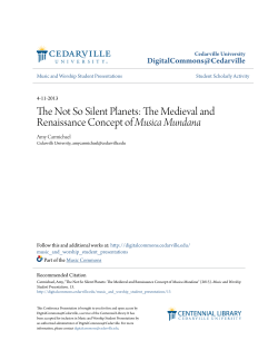 The Not So Silent Planets: The Medieval and Renaissance Concept