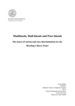 Mudbloods, Half-bloods and Pure-bloods