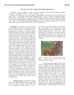 OXIA PLANUM, THE LANDING SITE FOR EXOMARS 2018 C