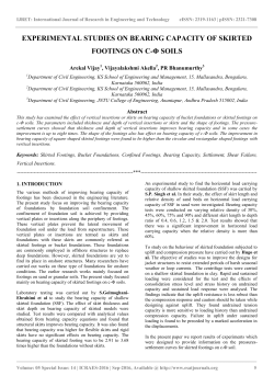 experimental studies on bearing capacity of skirted footings