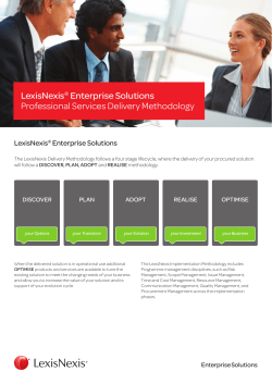 Professional Services Delivery Brochure