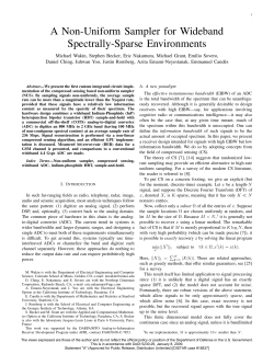 A Non-Uniform Sampler for Wideband Spectrally