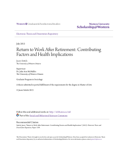Return to Work After Retirement: Contributing Factors and Health