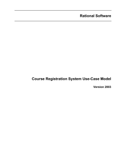 Course Registration System Use-Case Model