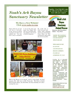 Pictured - Noah`s Ark Bayou Sanctuary