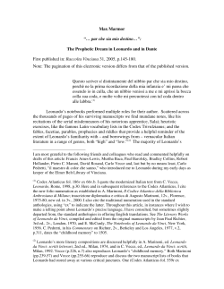 Max Marmor &ldquo;&hellip; par che sia mio destino&hellip;&rdquo;: The Prophetic Dream in