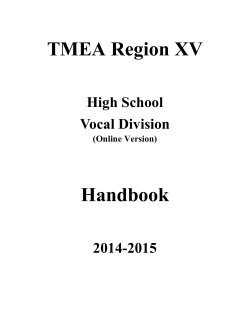 Old Handbook - Region 15 Choir