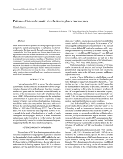 Patterns of heterochromatin distribution in plant chromosomes