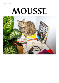 MOUSSE MAGAZINE MEDIA KIT 2016