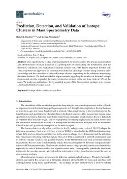 Prediction, Detection, and Validation of Isotope Clusters in Mass