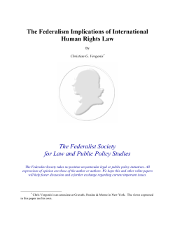 The Federalism Implications of International Human Rights Law