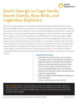 2017.18 South Georgia to Cape Verde: Secret Islands, Rare Birds