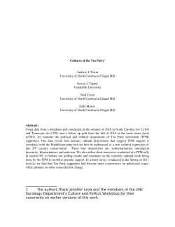 Cultures of the Tea Party